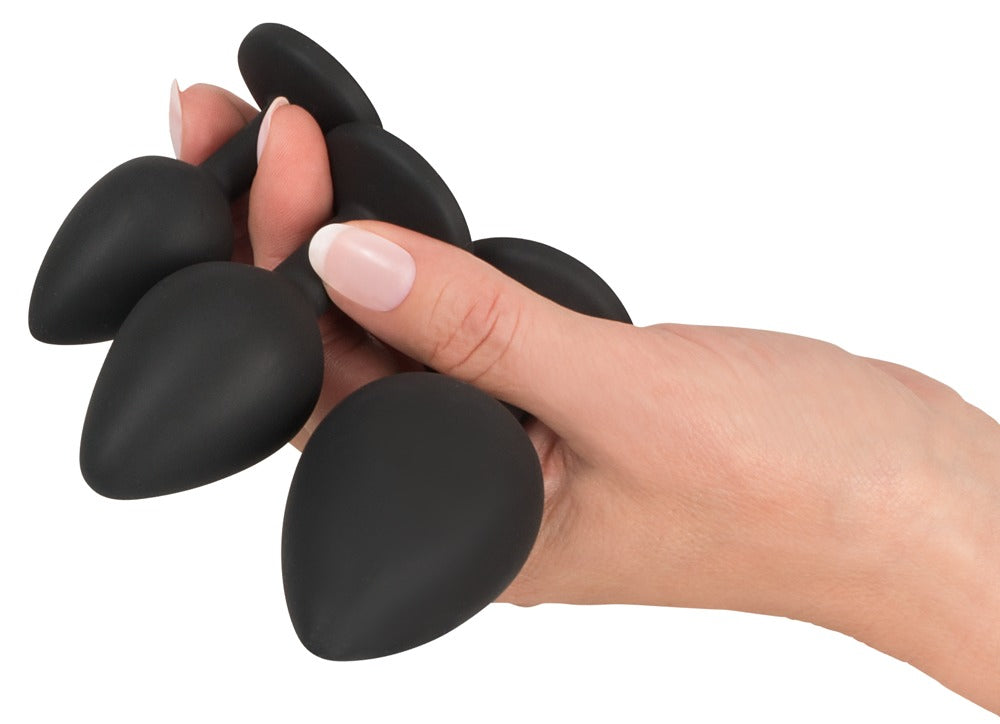 Kit 3 Plugs Bijou Velvet Jewel Noir