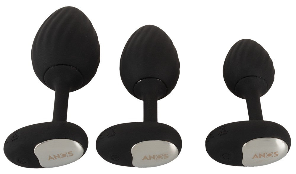 Lot de 3 Plugs vibrants Vrillass Noirs 10 Vibrations