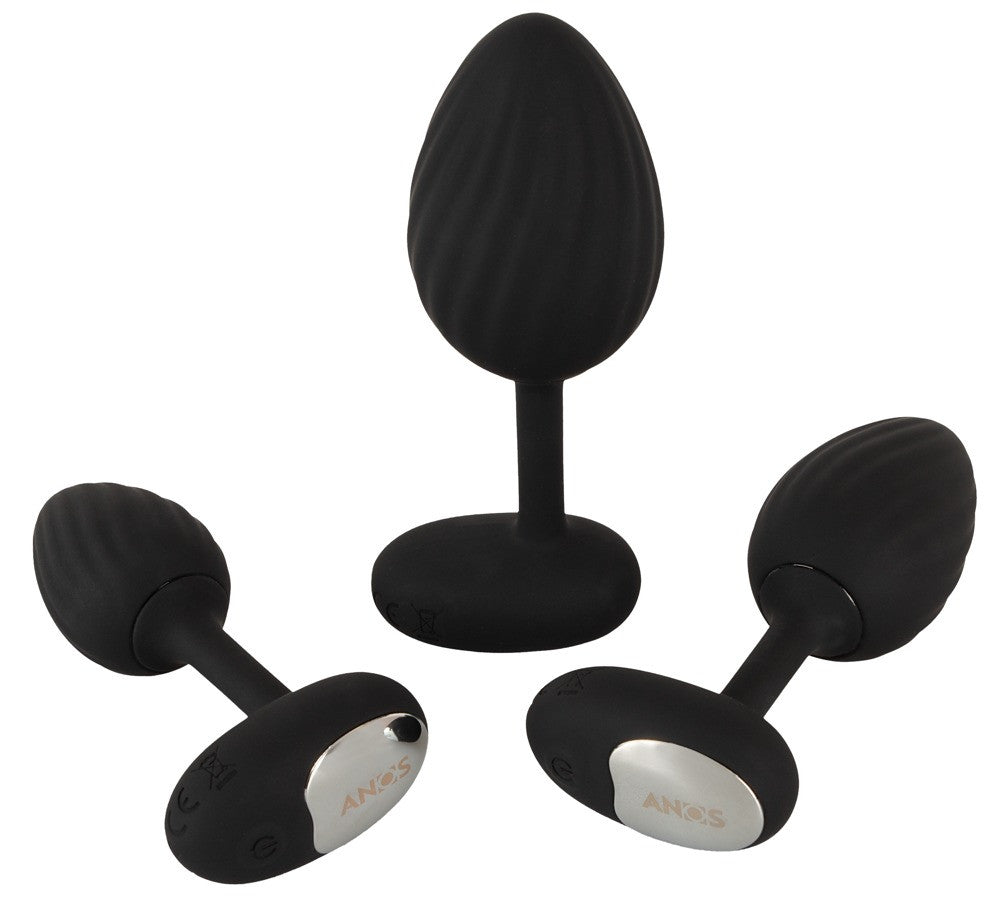 Lot de 3 Plugs vibrants Vrillass Noirs 10 Vibrations