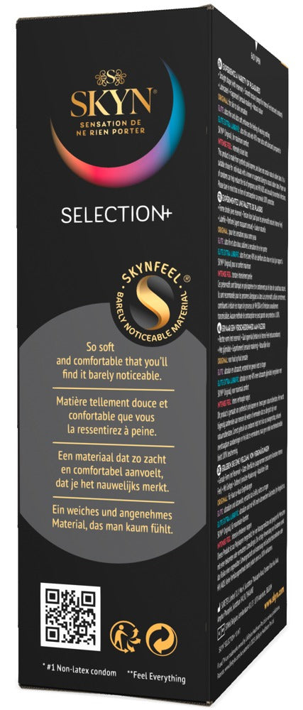 Pack Préservatifs Sans Latex Skyn Selection+ 53mm x10