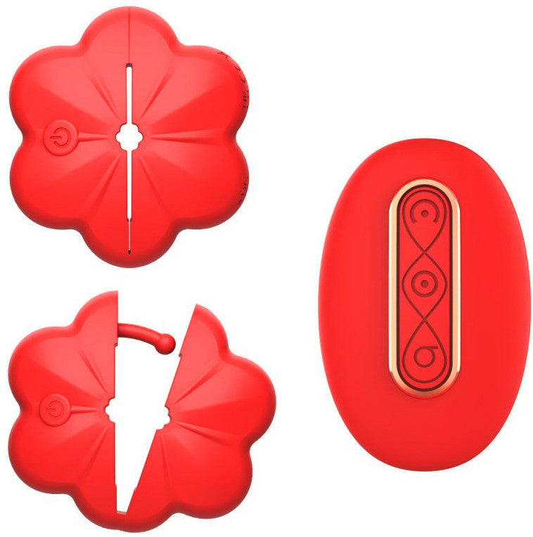 Pinces à Seins Vibrantes Flower Cheast Rouges