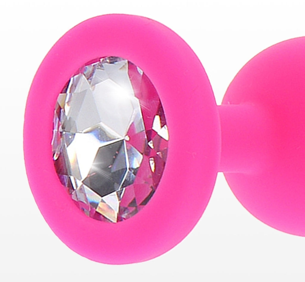 Plug bijou Diamond Booty S 6 x 2.8cm Rose